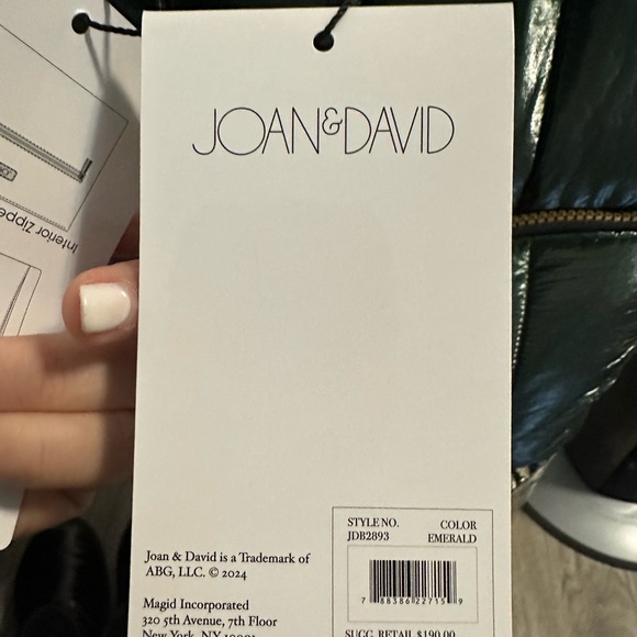 Jonah David metallic Emerald Quilted Backpack nwt  with a free people gift - Picture 9 of 9